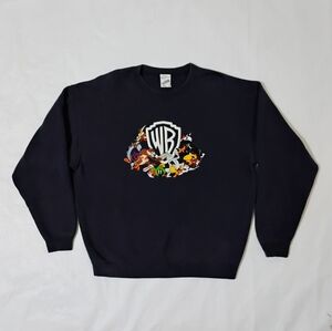 Vintage Warner Bros Studio Store WB Looney Tunes Embroidered Crew Neck Sweater M